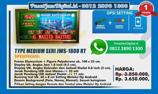 harga Jam Iqomah Digital di Aceh Tengah, Mamuju Tengah, Tambrauw