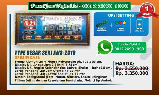 harga Jam Digital Masjid di Tangerang, Palangka Raya, Serui