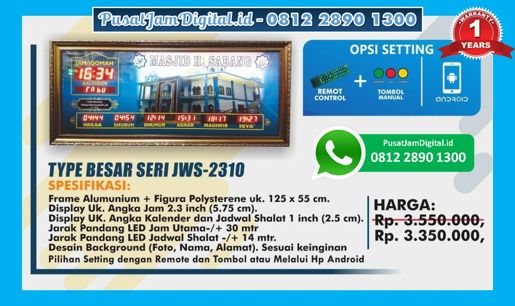 harga Jam Masjid Digital di Banjarbaru, Teluk Bintuni, Teminabuan