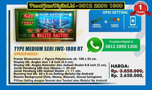 harga Jam Iqomah Digital di Aceh Jaya, Buru Selatan, Sorong