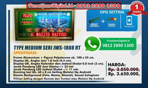 harga Jam Sholat 5 Waktu di Aceh Utara, Bengkulu Utara, Manokwari