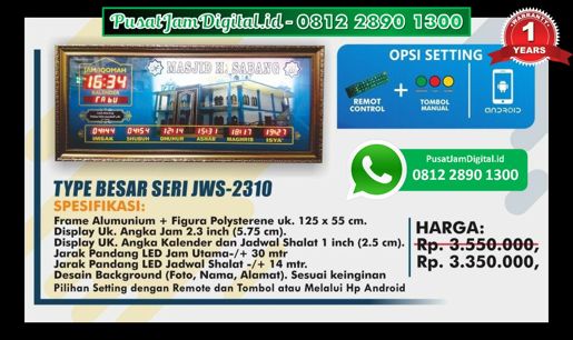 harga Jam Digital Masjid di Samarinda, Kolaka Utara, Sorong Selatan