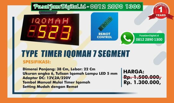 Jam Iqomah Digital di Belitung, Bangka Belitung, Tuban, Denpasar