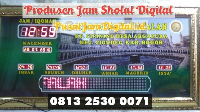 Jam Digital Sholat Masjid di Agam