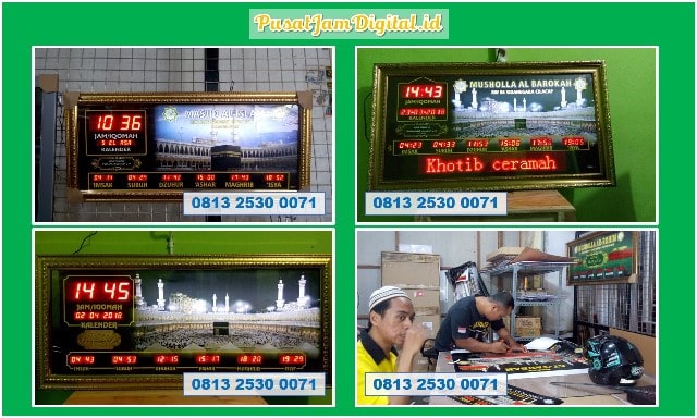 Running Text Jadwal Sholat di Sarolangun Produksi Jam Digital Adzan Cermin Nan Gadang Sarolangun