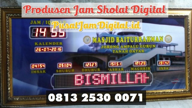 Jam Digital Sholat Masjid di Penukal Abab Lematang Ilir
