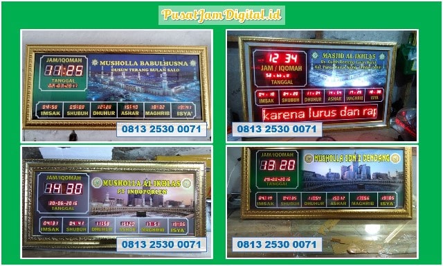Jam Digital Masjid di Indragiri Hulu Pabrik Jam Digital Waktu Sholat Pangean Dumai