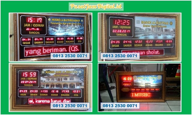 Digital Waktu Sholat di Padang Pusat Jam Dinding Adzan Otomatis Palembayan Pesisir Selatan