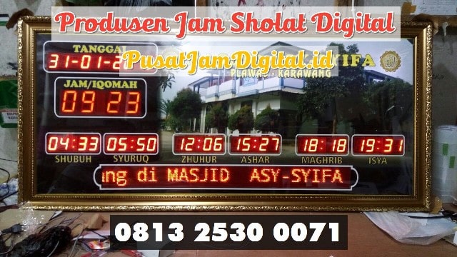 Jam Adzan Digital di Banyuasin